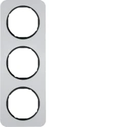 Hager R.1 – Framework R1 3 Elements Aluminium/Black