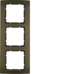 Hager B3 – 3 Elements Aluminium Frame Marron Anthracite
