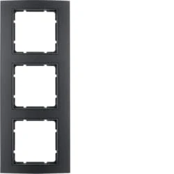 Hager 10133005 Wall Plate and Switch Cover Black Aluminium 90.7 mm 223.1 mm