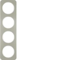 Hager r.1 – Frame R1 Steel 4 Elements White Polar