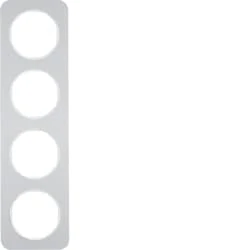Marco 4E, R.1, Aluminium/Blanco, Brillo