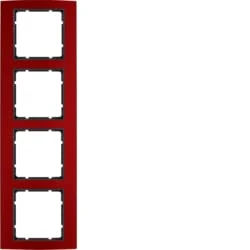 Hager B3 – Aluminium Frame 4 Elements Red Anthracite