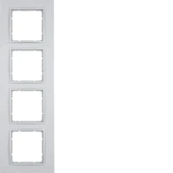 Hager B7 – Frame 4 Elements Matte Aluminium