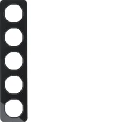 Hager R.1 – Framework R1 5 Elements Black Glass - Image 1