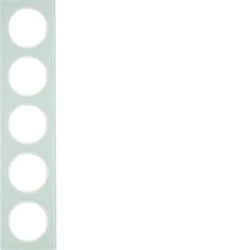 Hager r.3 - r3 Frame 5 Elements Glass White Polar