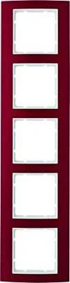 Hager B3 – 5 Elements Aluminium Frame Red Polar White - Image 1