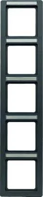 Hager Q.1 – Frame 5 Elements Vertical Label Holder Anthracite Velvet