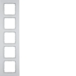 Hager B7 – Frame 5 Elements Matte Aluminium