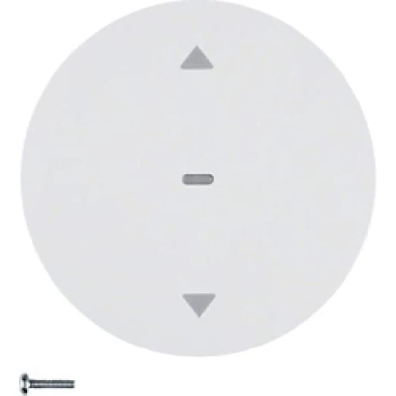 Tecla Simple de persianas berker.Net, para Series berker R.1 de Hager, Blanco Polar, Brillo