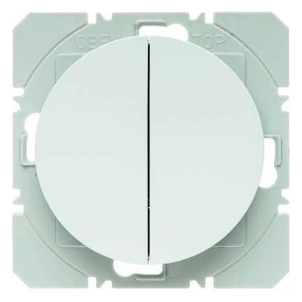 Hager – Push Button Surface Double usbquicklink SM RX Polar White - Image 1