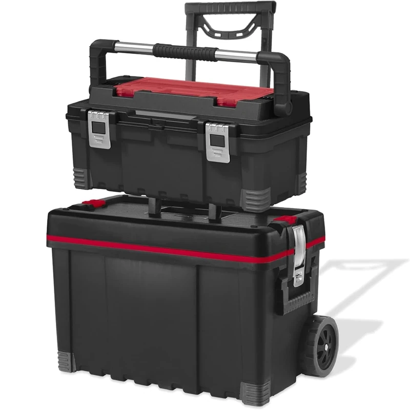 Keter Master Pro 17181110 Cart and Tool Box Plastic Red/Silver