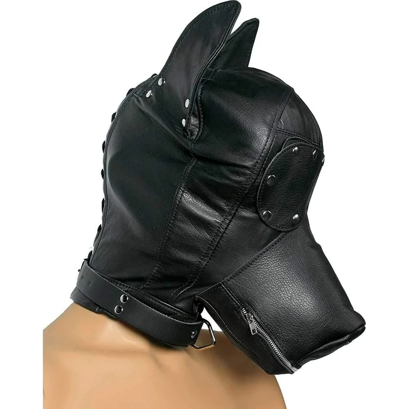 Strict Leather Black Ultimate Leather Dog Hood