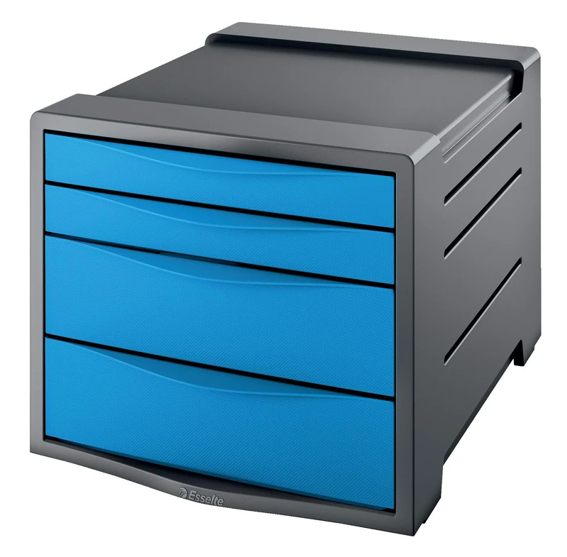 Esselte 4 Europost Drawer Cabinet, Organiser, Vivida Range, Blue