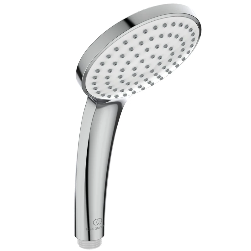 Ideal Standard – Idealrain Low-aerosol 1-Function Hand Shower, Water-Saving Shower Head for Incomparable Shower Moments, EasyClean nozzles, Ø 10 cm, Chrome