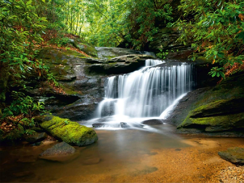 AG DESIGN Waterfall Photo Wallpaper, Paper, Multi-Colour, 373 x 254 cm