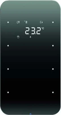 Hager r.1 – Keyboard R1 3 Phase Thermostat Glass Black