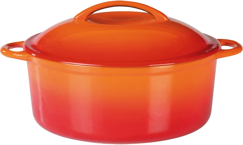 GSW Stahlwaren GmbH Cooking Pot, Orange/Red, 24 x 10 cm, 4 Litre