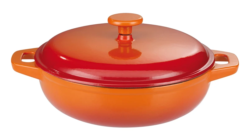 GSW Stahlwaren GmbH Stew Pot, Orange/Red, 30 x 9 cm