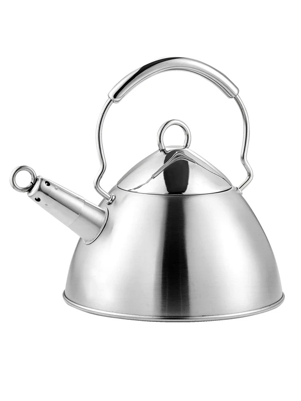 GSW Stahlwaren GmbH Mirage Whistling Kettle, Silver, 20 x 11 cm, 2.5 Litre - Image 1