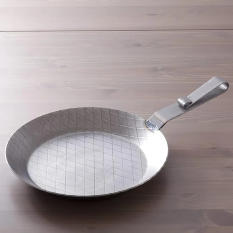 GSW Stahlwaren GmbH Rolled Handle Serving Pan, 28 x 3,8 cm, 1.5 L, Forged Iron, Grey, 30 x 28 x 3.8 cm