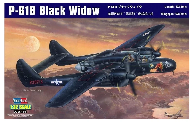 Hobbyboss 1:32 Scale P-61B Black Widow Model Kit (Grey)