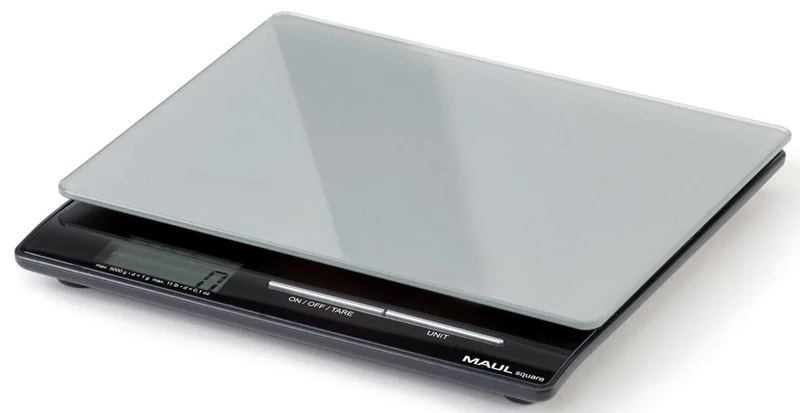 Maul Square 1664595 Letter Scales with Battery 5,000 g Maximum Weight Supported 5 kg in 1 g Increments Silver