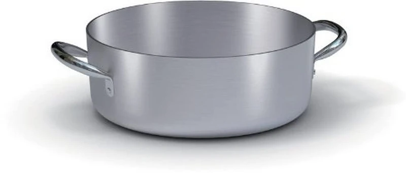 Ballarini 7016. 28 Cm Low Casserole with Two Handles in Crude Aluminium, 28 Cm
