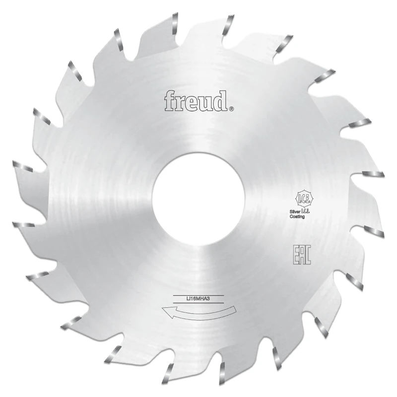 Freud LI16MHA3 80mm with 10+10 Tooth Design Carbide Tipped Adjustable Scoring Blade for Scoring Coating on Double-Sided Laminate Panels - Image 1
