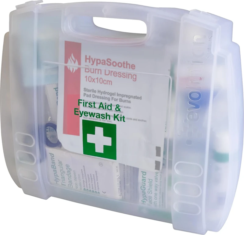 Safety First Aid Group Evolution BS 8599 Compliant First Aid and Eyewash Kit Small Fully Stocked