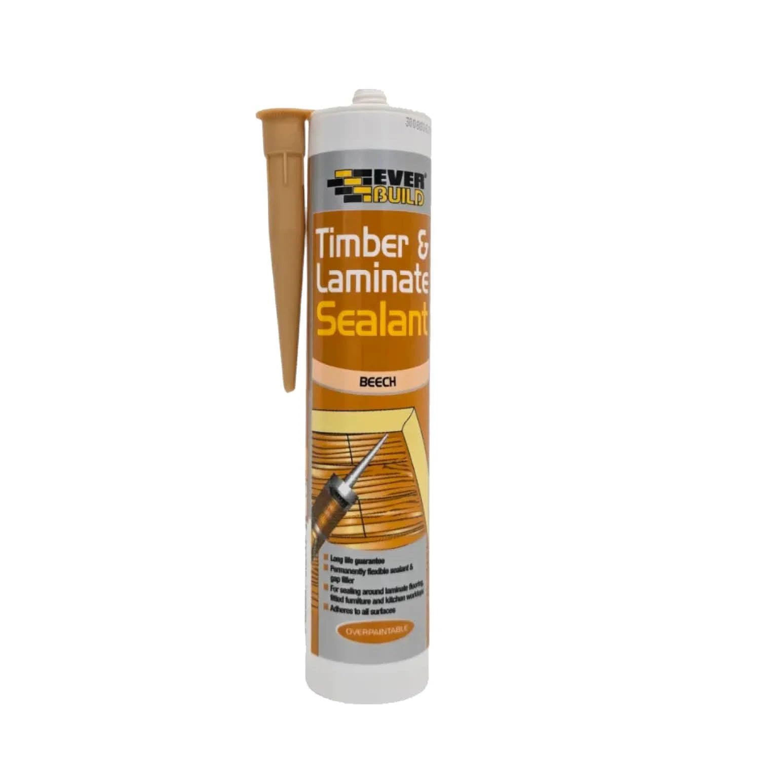 Everbuild Timber and Laminate Sealant – Permanently Flexible – Sealant and Gap Filler – Solvent Free – Beech – 290ml