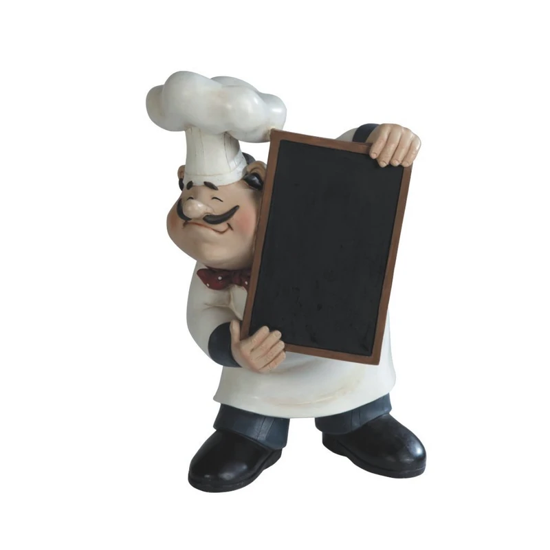 George S. Chen Imports Chef Holding A Tray Figurine, 11" - Image 1