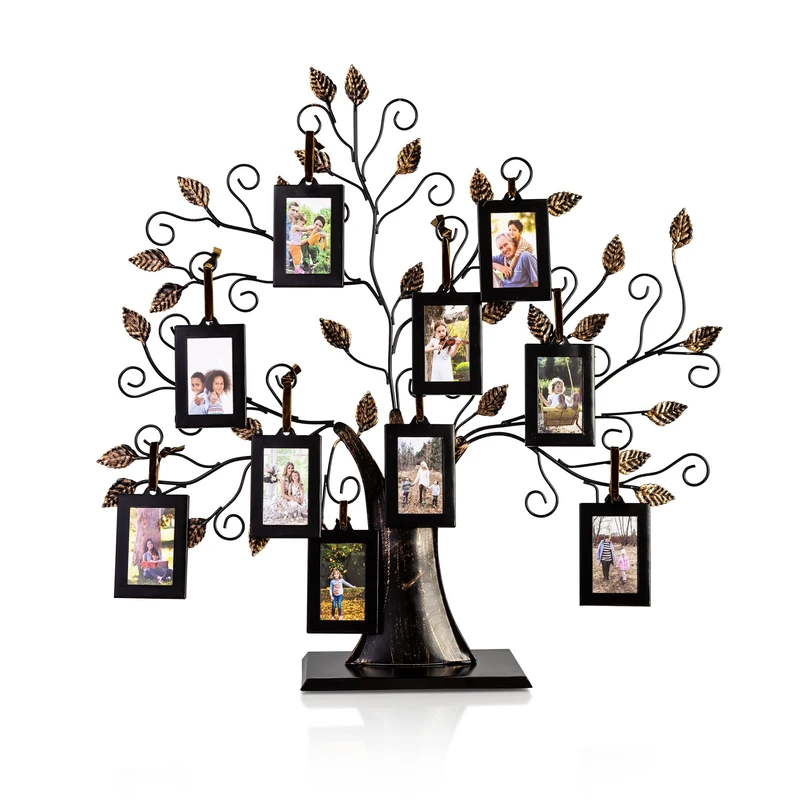 Klikel Family Tree Frame Display with 10 Hanging Picture Photo Frames