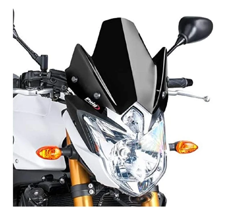 Puig 5872N Windshield for Yamaha FZ8 2010-2014, Black, Medium