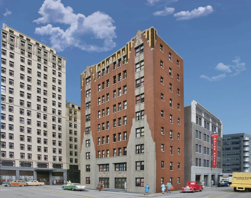 Cornerstone Walthers Trainline 933-3770 City Apartment Kit Train Model Building, Hobby, Assembly, Detailed