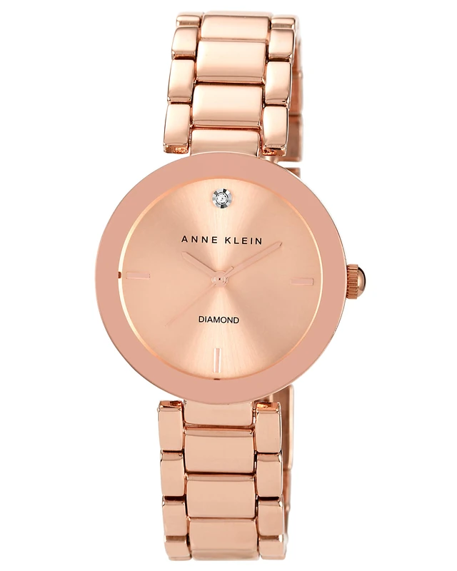 Anne Klein Women's Genuine Diamond Dial Bracelet Watch, AK/1362RGRG