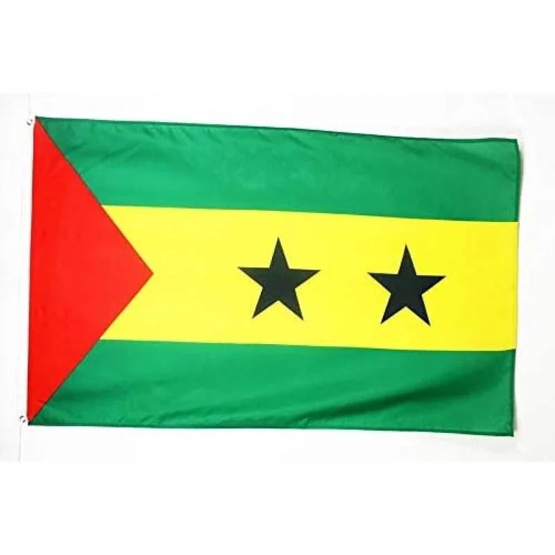 AZ FLAG - Sao Tome And Principe Flag - 3x5 Ft - 100D Polyester Santomean Banner with Two Metal Grommets - Fade Resistant - Vivid Colors - 3' x 5' Feet - 150x90 Cm