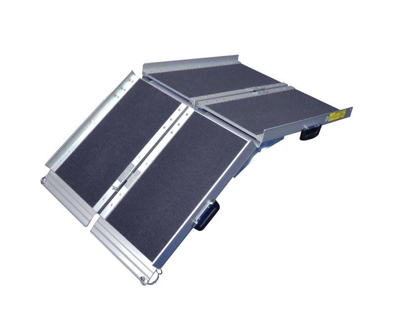 Aidapt 6FT Tri-Fold Suitcase Ramp.Non-slip Tread,Carry Handle,Portable,Folding,Car Boot Ramp,Wheelchair,Scooter, Threshold,Doorway,Kerb,Lightweight Aluminium Ramp,Motorbike,Disability,Assembled