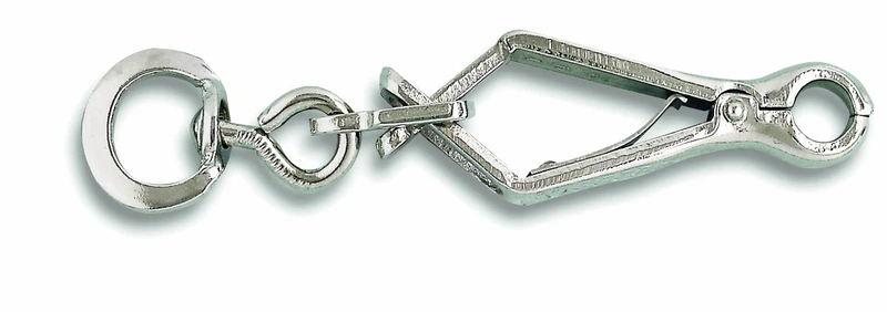 Chapuis 160/12N Snap Hooks (Pack of 20) - Nickel-Plated Steel - Length 100 mm