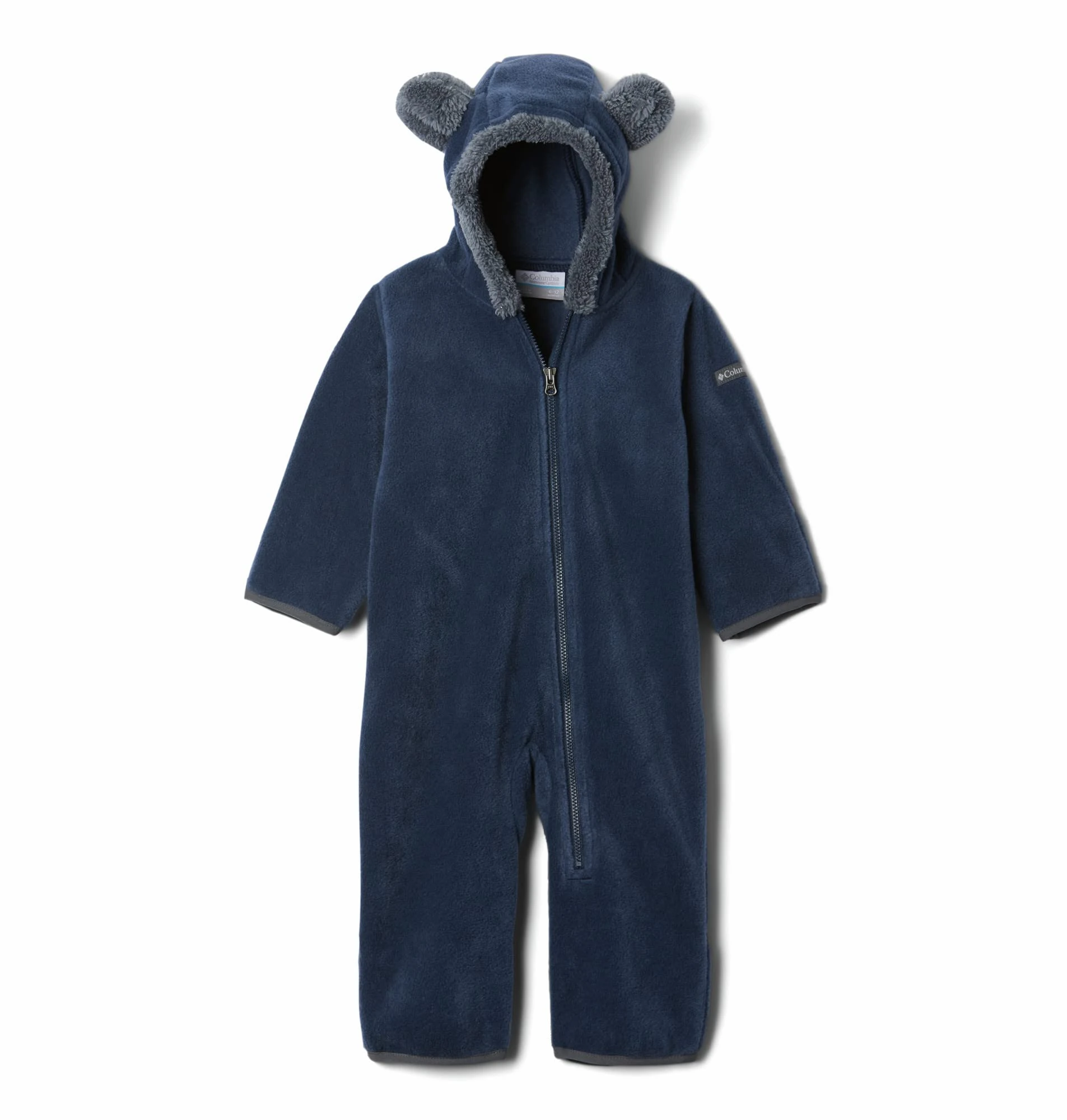 Columbia Youth Infant Tiny Bear 2 Bunting, Fleece romper, Collegiate Navy, 6/12