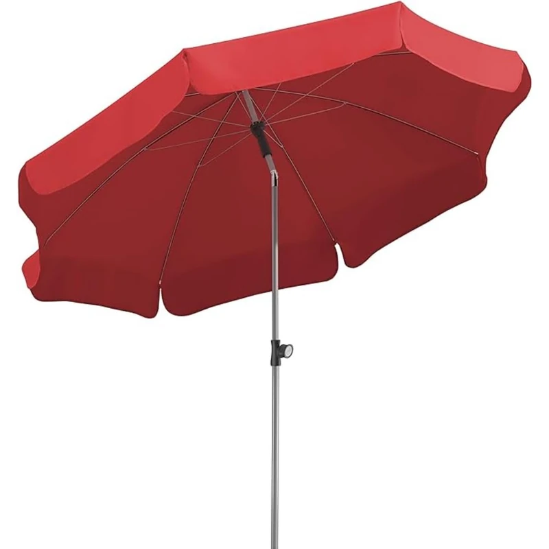 Schneider 716-77 Umbrella Locarno approx 240 cm Ø, 8-Part, Round, Red, 240 x 240 x 220 cm