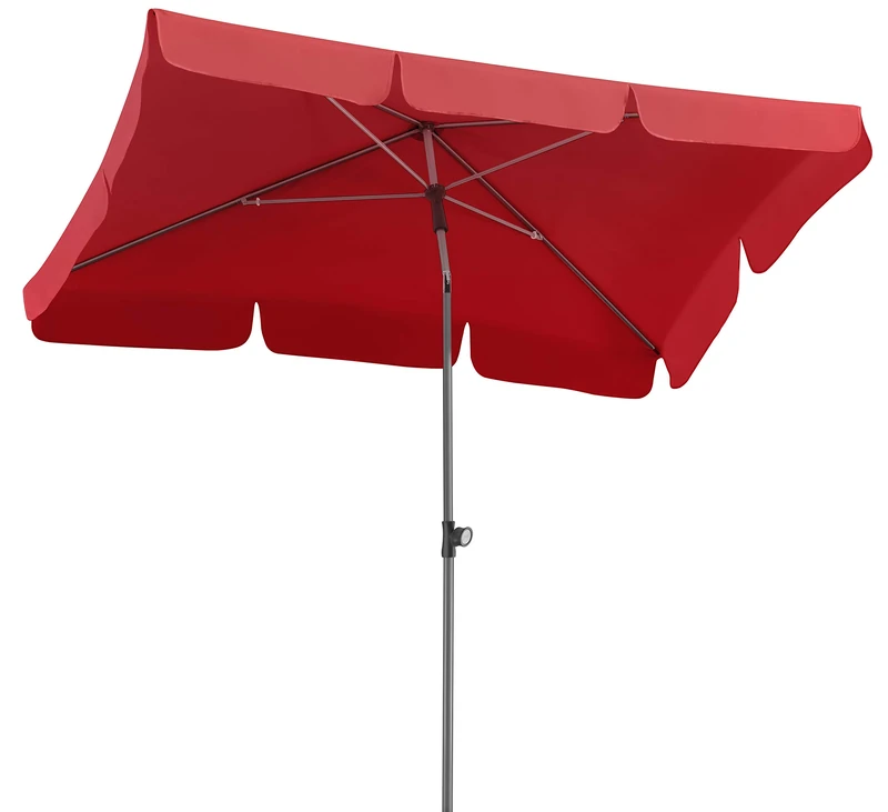 Schneider 718-77 Umbrella Locarno approx 180 x 120 cm, 4-Part, Rectangular, Red, 180 x 120 x 240 cm