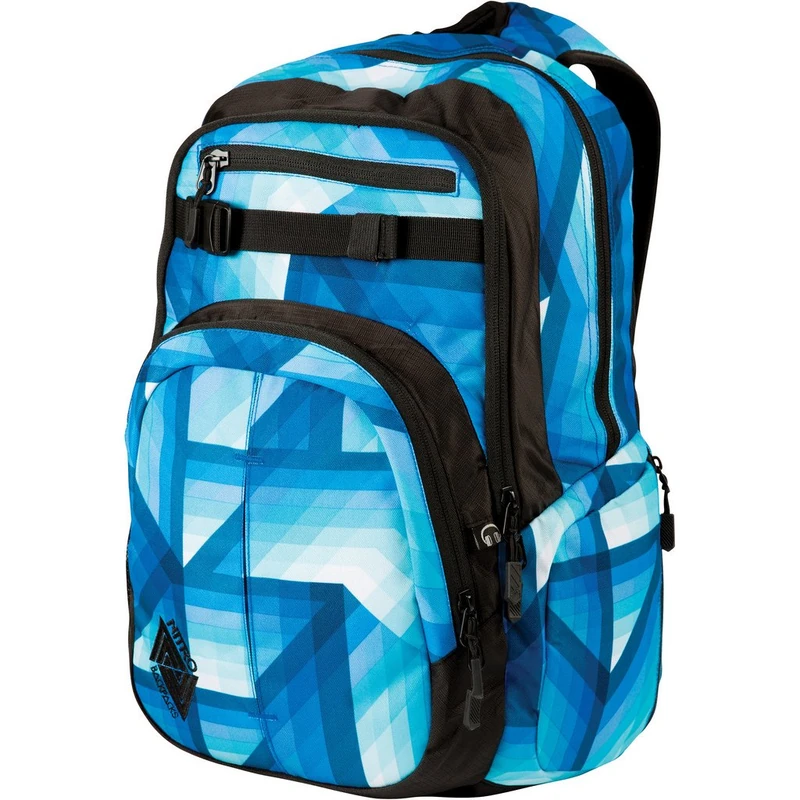 Nitro Chase Rucksack, Schulrucksack mit Organizer, Schoolbag, Daypack mit 17 Zoll Laptopfach, Geo Ocean