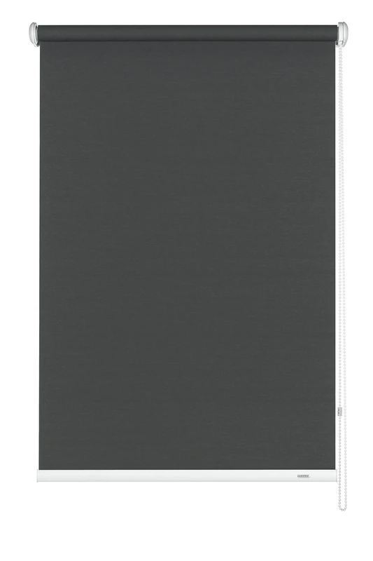 Gardinia Side-Pull Roller Blind, Ceiling, Wall or Niche Mounting, Transparent, Opaque, Mounting Kit Included, Grey, 142 x 180 cm (WxH)