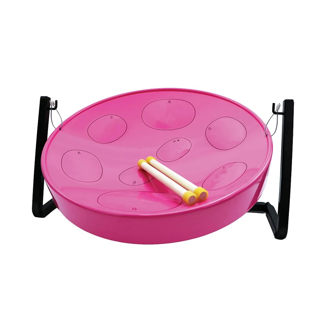 Jumbie Jam W1086 Table Top Steel Pan Kit - Beginner Steel Drum , Pink