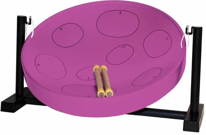 Jumbie Jam W1087 Table Top Steel Pan Kit - Beginner Steel Drum - Purple, 9.25 in*12.0 in*18.0 in
