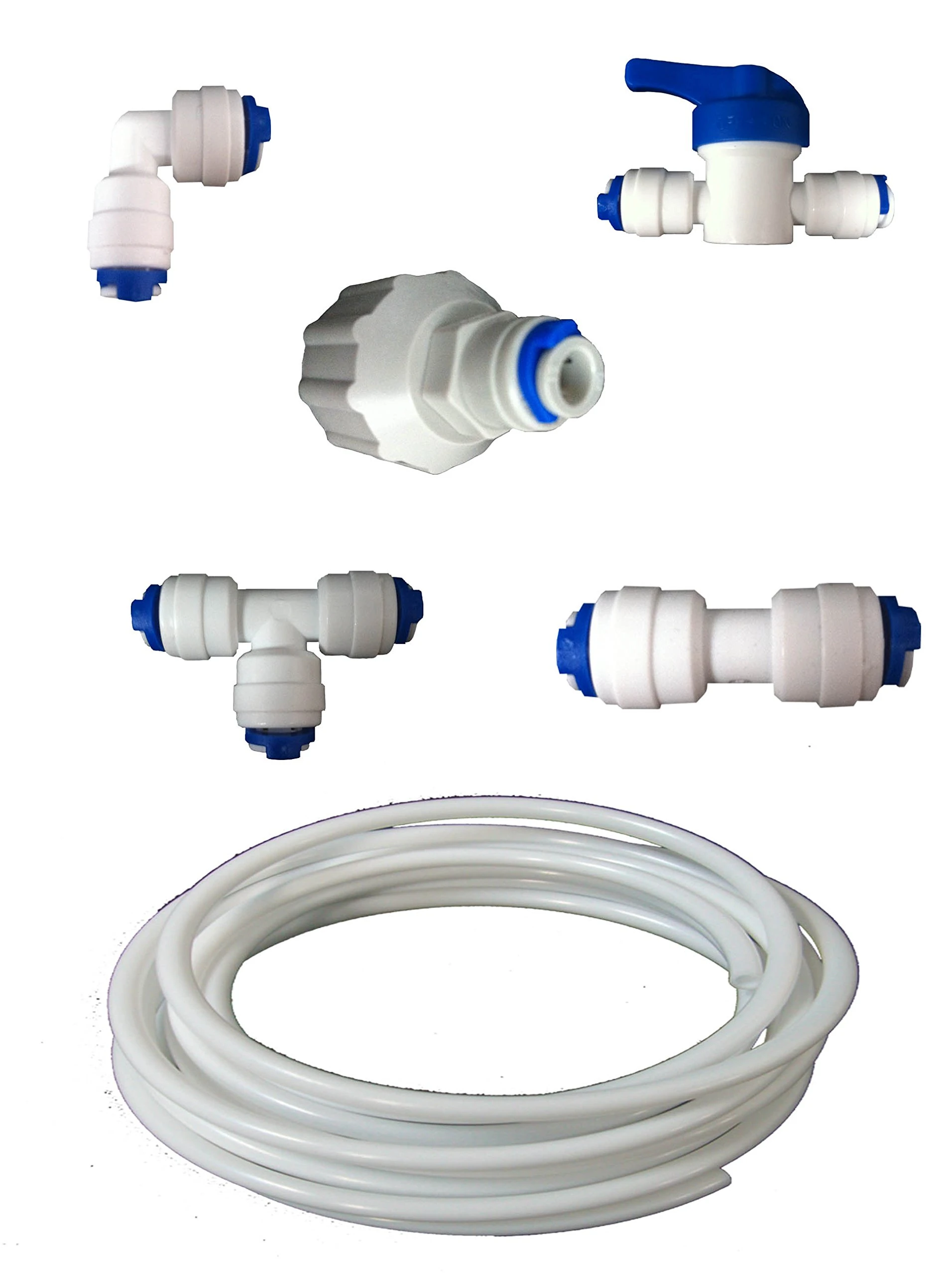Fridge Filter Plumbing Kit/Hose Connection Kit for American Style Fridge Freezers, fits LG, Samsung, Bosch, Daewoo, GE + All with 1/4" lldpe Water Pipe