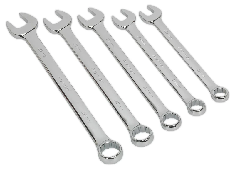 Sealey Ak6329 Combination Spanner Set 5Pc Jumbo Metric