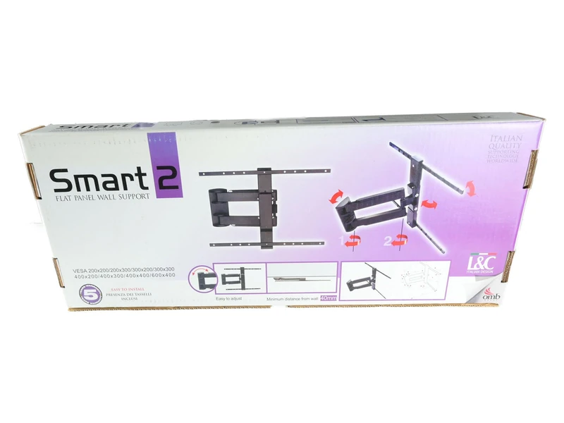 L & C SMART TV Stand for 32 "to 55" 40 x 40 x 63 cm, Black