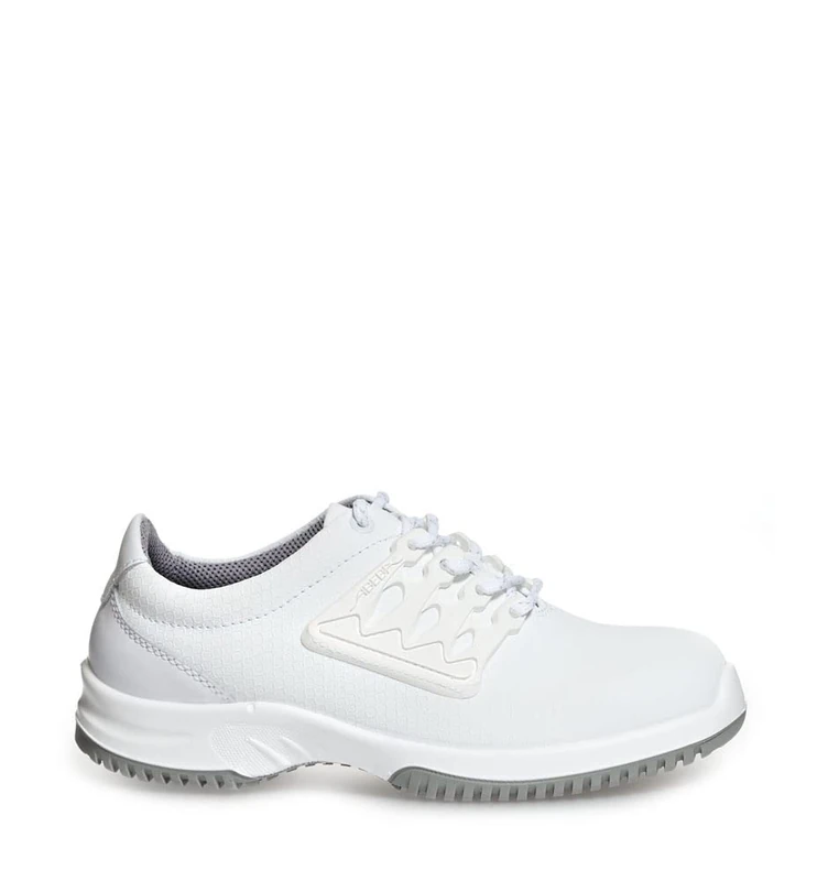 Abeba 1760-40 "Uni6" Safety-Low Shoe, Size 6.5, White - EN safety certified