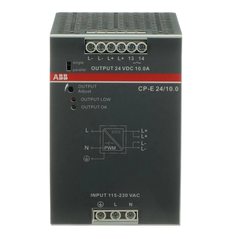ABB CP-E 24/10.0 Power Supply • In, 115-230V AC Out, 24V DC/10A • 24V Power Supply • Power Supply Unit • ABB1SVR427035R0000